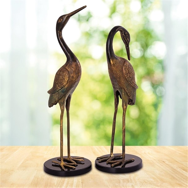 Grandoldgarden 19.50 x 5.50 x 5.50 in. Heartwarming Crane Couple GR2480991 - main